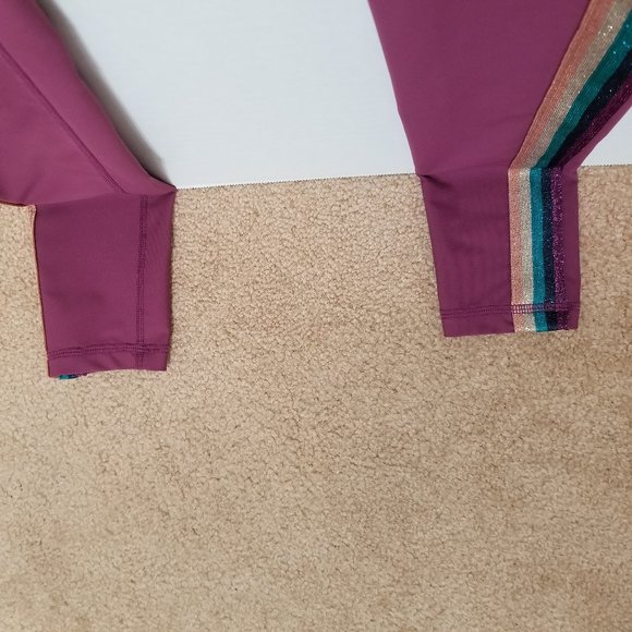 Spiritual Gangster leggings XS Essential High Waisted Yoga rainbow tuxedo stripe - Picture 6 of 16